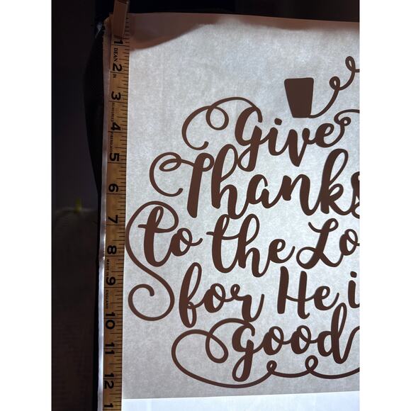 New Give Thanks To The Lord For He Is Good Pumpkin Heat Transfer Thanksgiving - Picture 2 of 4